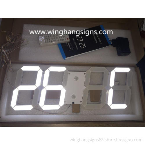 White LED 3D digital Clock 88:88:88